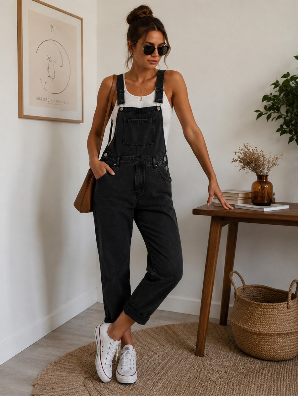WeWoreWhat Black Denim Overalls
